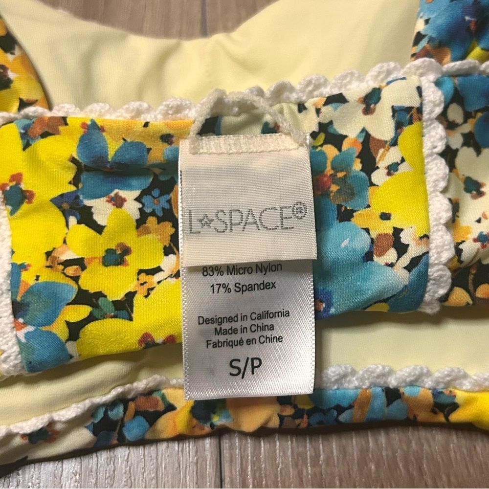 L*Space Gizelle Daisy Diamond Bikini Top Size Small - Picture 5 of 8